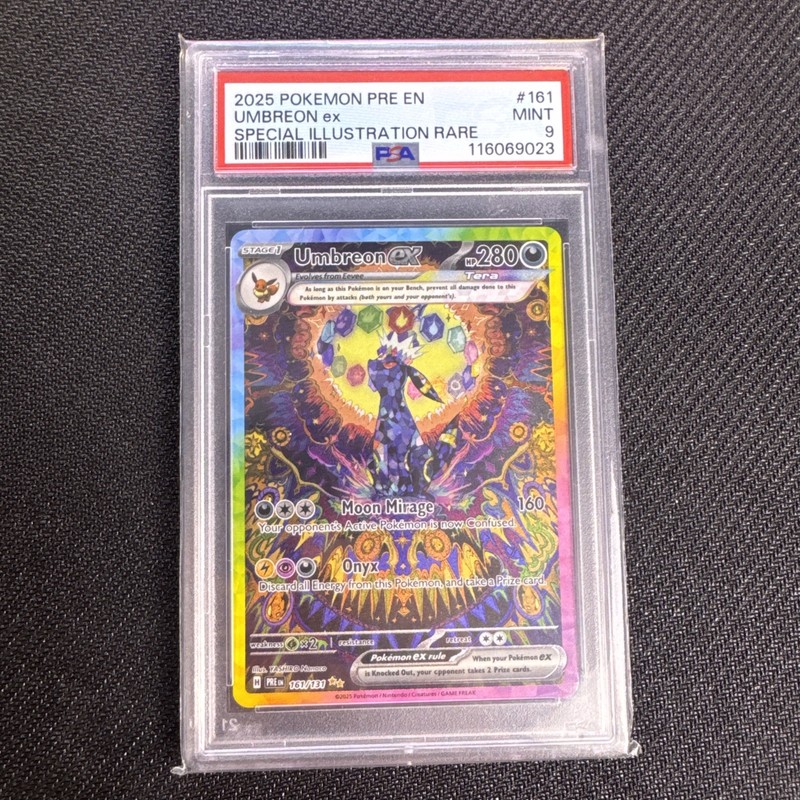 Pokemon Umbreon ex 161/131 Sv Prismatic Evolutions SIR Holo EN PSA 9