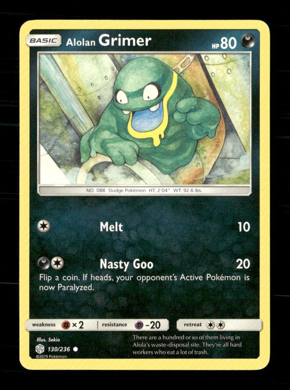 Alolan Grimer 130/236 Cosmic Eclipse NM/M Pokemon