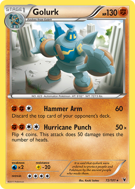 GOLURK 72/101 RARE NOBLE VICTORIES POKEMON HEAVILY PLAYED