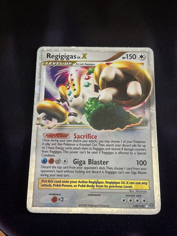 Pokémon Regigigas LV.X 100/100 2008 English Holo 150 HP