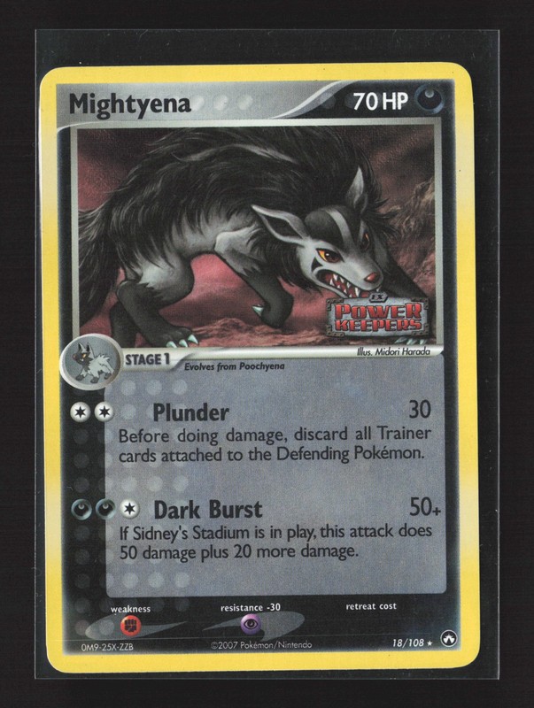 Pokemon Power Keepers #18/108 Stamped Rare,Holo Mightyena