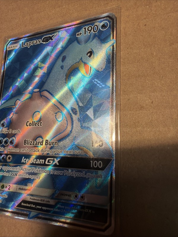 Pokémon Sun And Moon Base Set Lapras GX Full Art 139/149 NM gallery