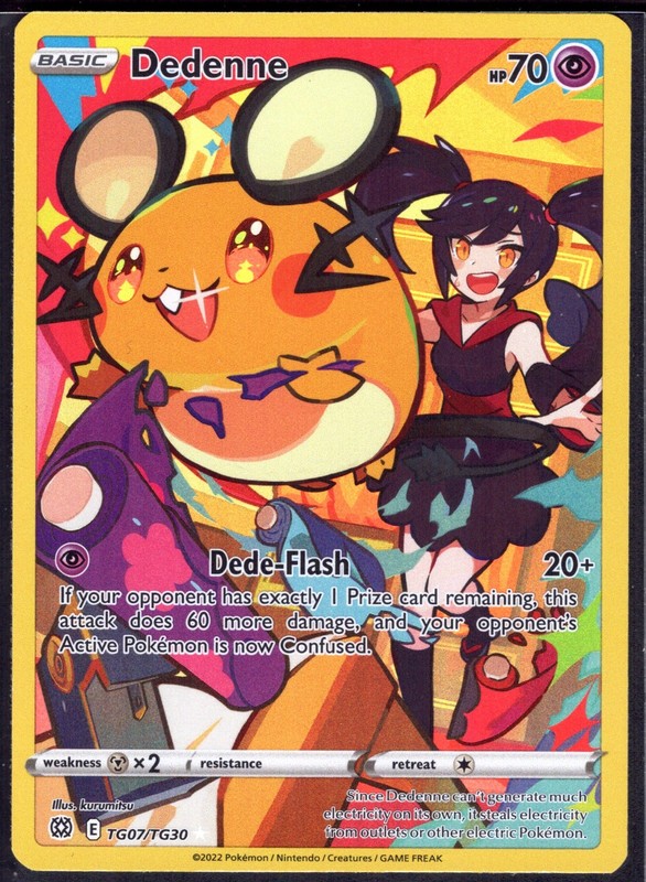 Dedenne TG07/TG30 Ultra Rare SWSH09: Brilliant Stars Trainer Gallery LP