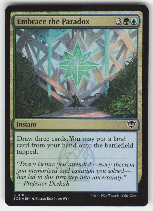 Embrace the Paradox Foil Secrets of Strixhaven 186 NM