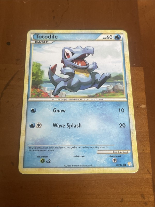 Totodile 86/123 Common HeartGold & SoulSilver Pokemon Moderately Played