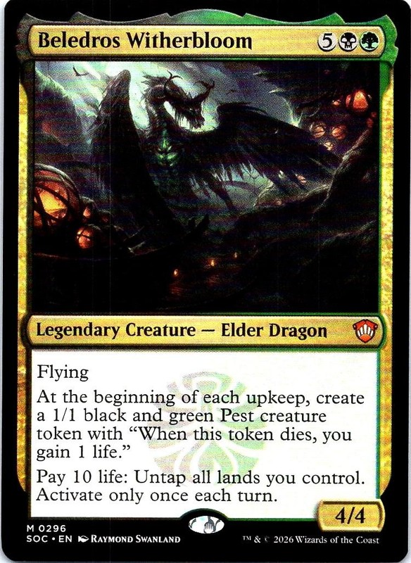 Beledros Witherbloom 296 Commander: Secrets of Strixhaven Magic: The Gathering