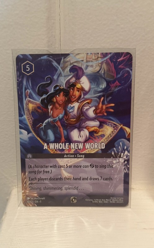 Disney Lorcana Card – A Whole New World Promo 10/C1 NEAR MINT NON FOIL