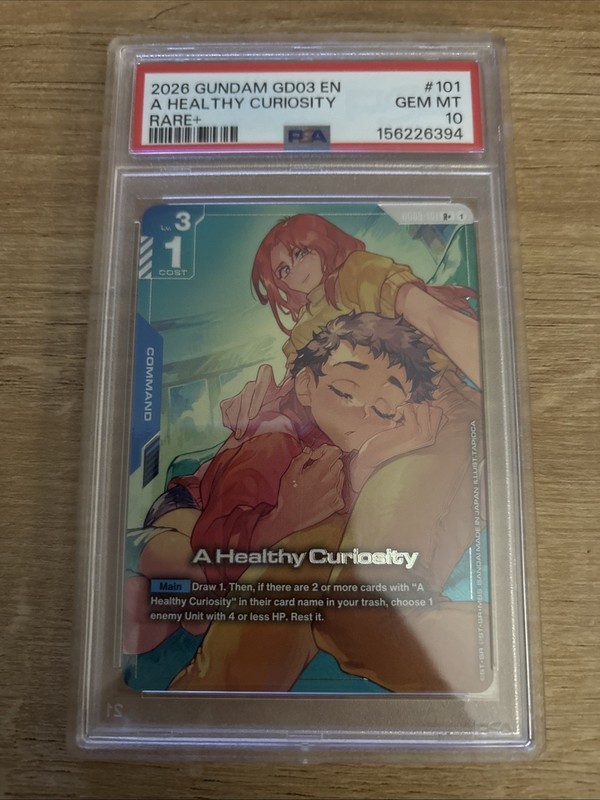 Gundam Card Game TCG A Healthy Curiosity Alt Art Holo PSA 10 Gem Mint R+