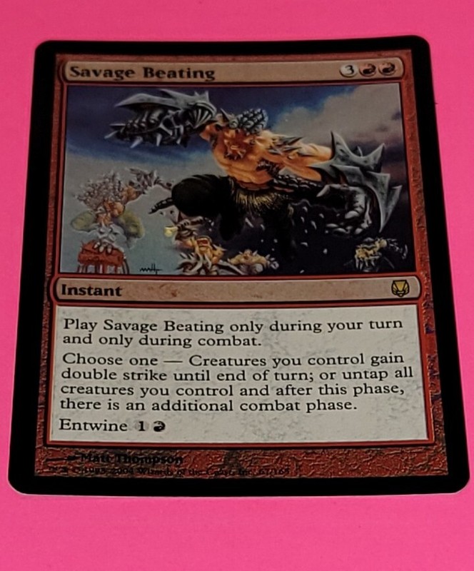 Savage Beating FOIL Darksteel MTG Magic The Gathering 67/165 Matt Thompson gallery