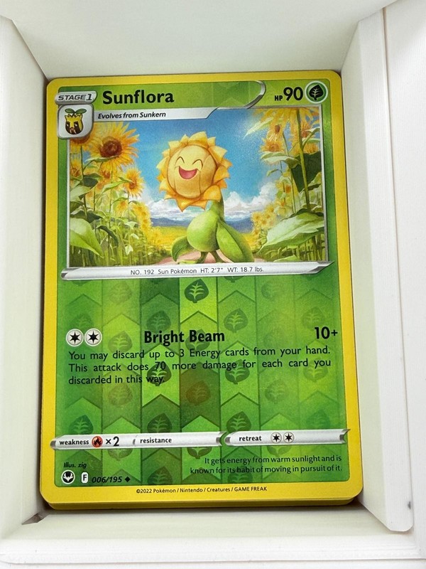 Sunflora 006/195 Uncommon Silver Tempest Pokemon Reverse Holo Lightly Played