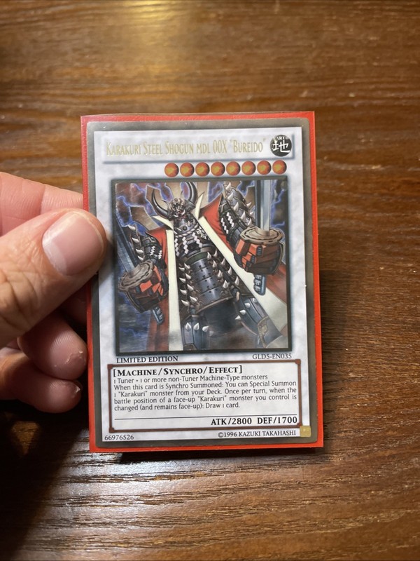 Yugioh Karakuri Steel Shogun mdl 00X “Bureido” GLD5-EN035 Gold Rare LP