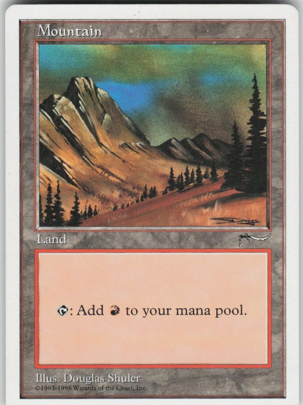 Mountain (Arabian Nights) 40 Land Anthologies Magic: The Gathering LP