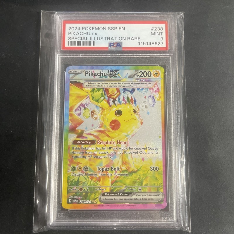 Pikachu EX 238/191 Special Illustration Rare Ssp En Surging Sparks Pokemon PSA 9