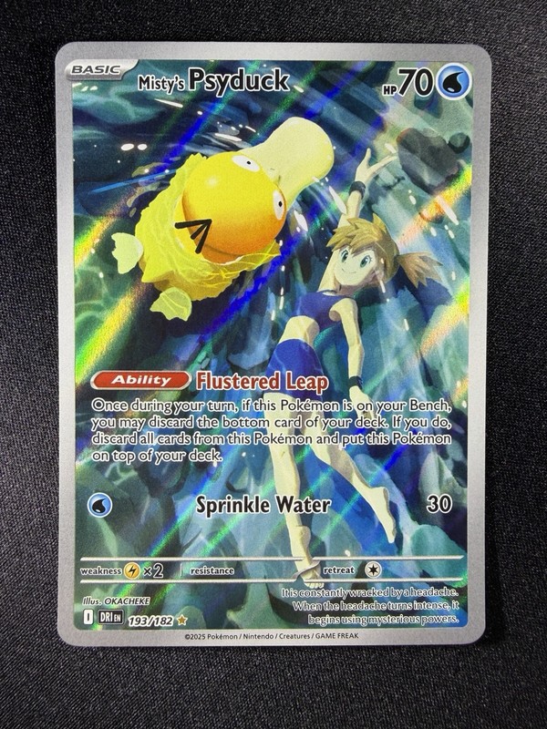 NM Misty’s Psyduck 193/182 Sv10 IR Full Art EN card. 59