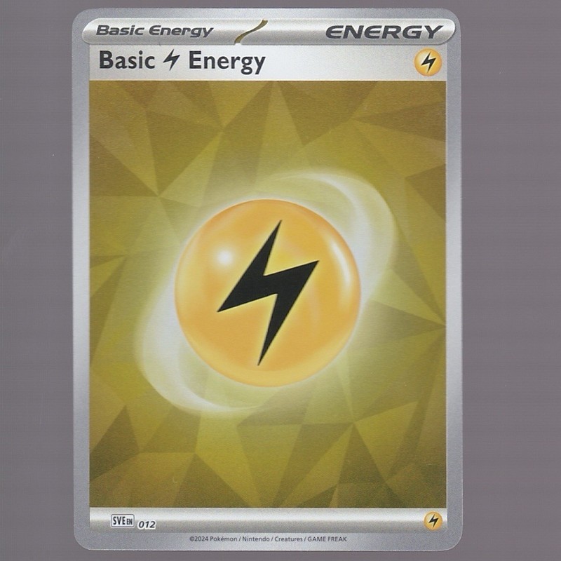 Basic Lightning Energy 012 Scarlet & Violet Energies Pokemon Holo Near Mint