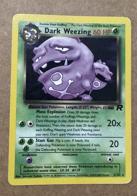Dark Weezing Team Rocket 31/82 Rare Regular