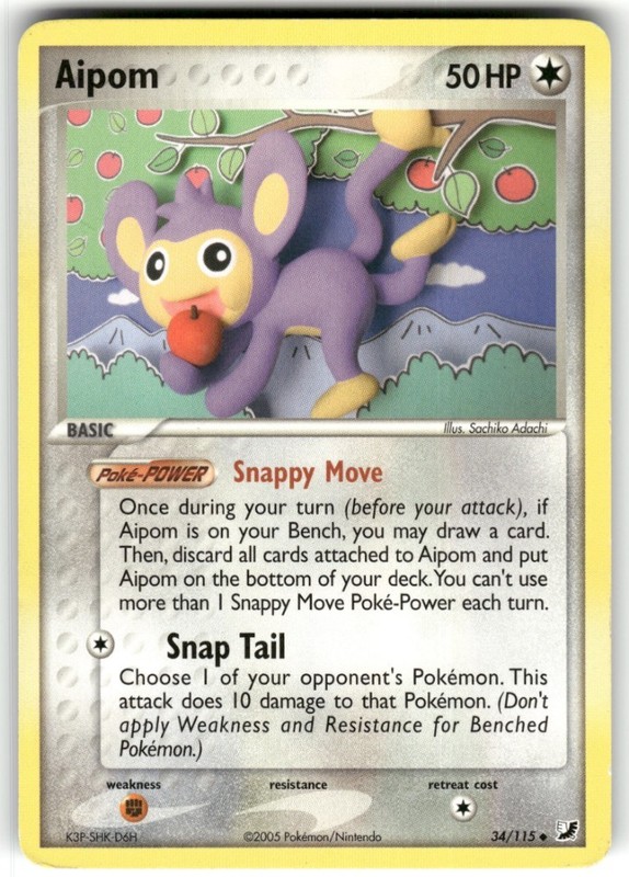 Aipom 34/115 Unseen Forces Pokemon LP