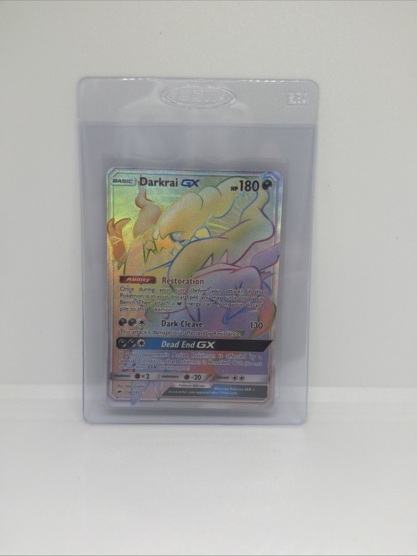 Pokémon Darkrai GX TCG Rainbow Holo Card Burning Shadows Secret Rare 158/147