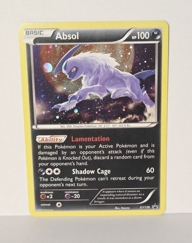 Absol XY178 Cosmos Holo Rare – Alola Collector’s Pin Blister XY Promo Pokemon NM