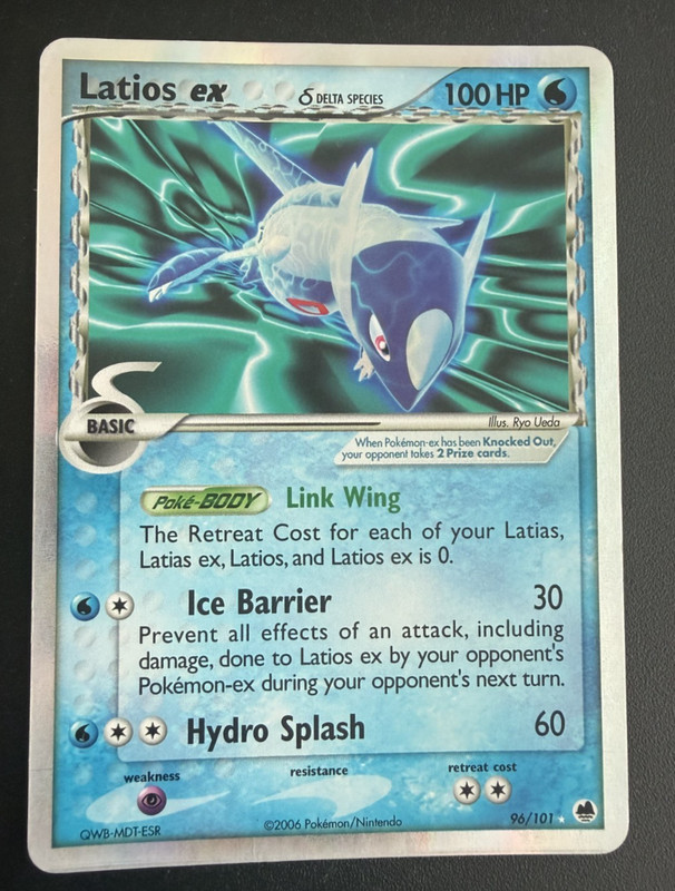 Latios ex (Delta Species) 96/101 Dragon Frontiers Holo MP+