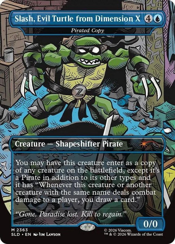NM MTG FOIL SLASH EVIL TURTLE FROM DIMENSION X PIRATED COPY SECRET LAIR