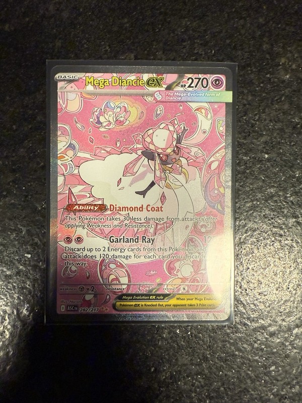 Pokémon Mega Diancie EX Card 270 HP 120+ Attack 282/217 English TCG
