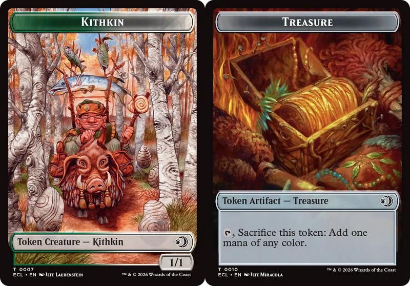x1 Kithkin / Treasure TECL Lorwyn Eclipsed MTG 7-10 TOKEN M/NM 1x