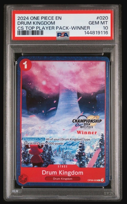 One Piece Drum Kingdom 2024 Championship Winner PSA 10 Top Prize Extremely Rare