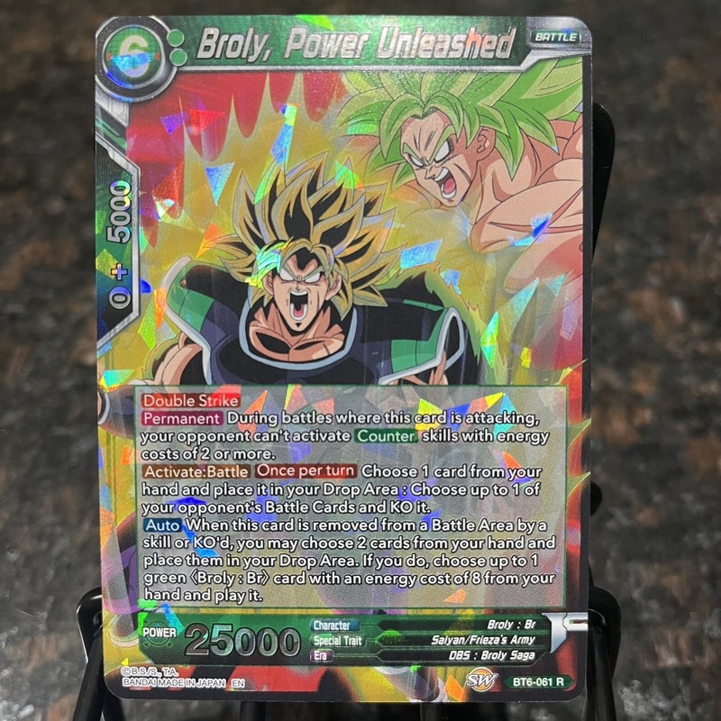 Broly Power Unleashed BT6-061 Rare Foil Dragon Ball Super Card Game | NM