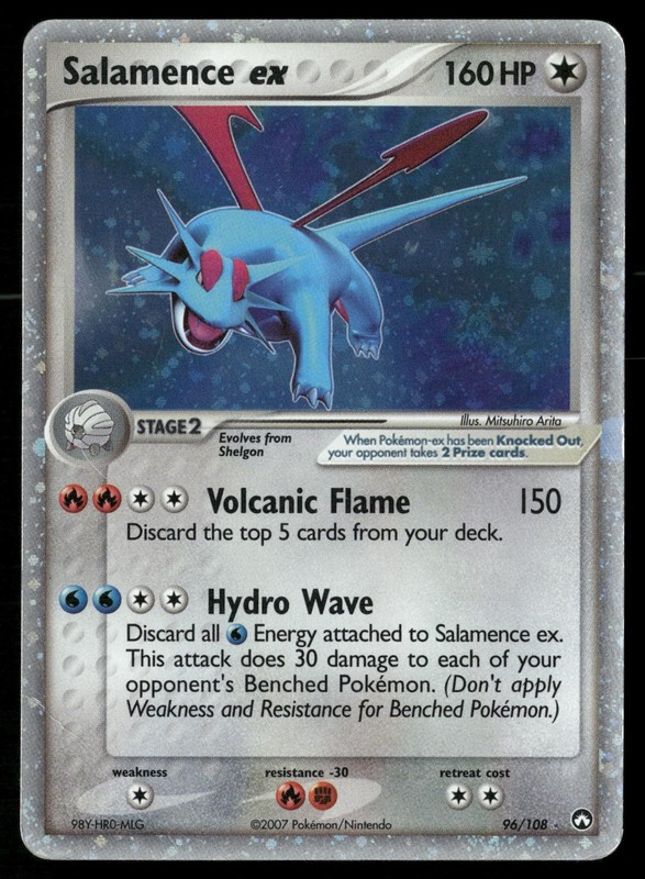 Salamence ex 96/108 Holo EX Rare Power Keepers Pokemon DMG