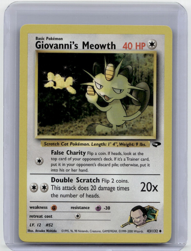 Pokémon TCG Gym Challenge Giovanni’s Meowth 43/132 Unlimited