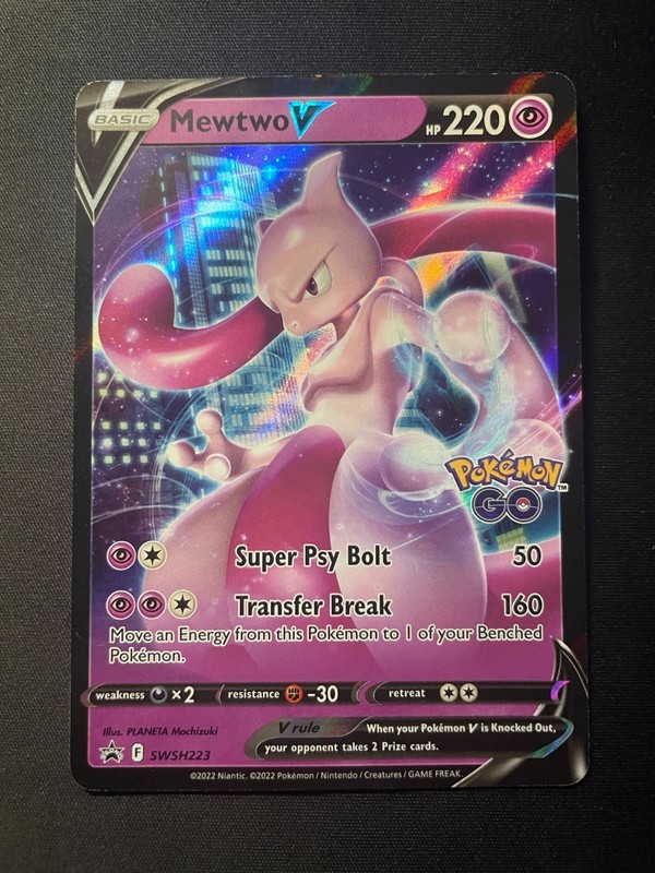 Pokemon Card Mewtwo V SWSH223 Black Star Promo Near Mint