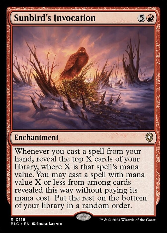 Sunbird’s Invocation 0116 Non Foil Rare Bloomburrow Commander MTG NM