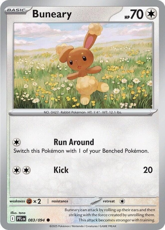 #083/094 Buneary Normal Common – Pokémon Phantasmal Flames English NM