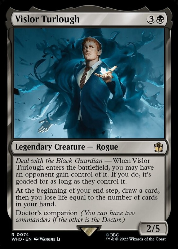 Vislor Turlough 0074 Non Foil Rare Doctor Who Commander MTG Near Mint