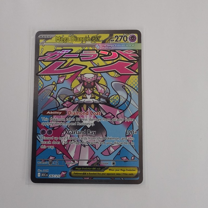 Pokémon Mega Diancie EX Regular Card ASC 267/217 270 HP 120 Attack English