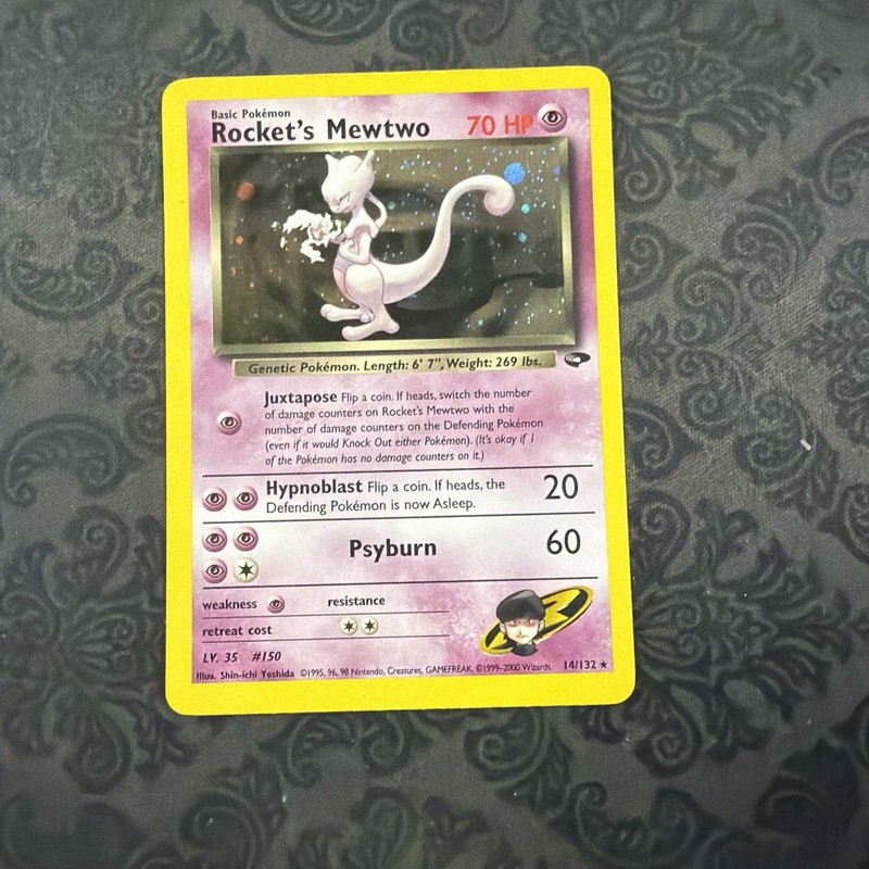 Pokémon TCG Gym Challenge Rockets Mewtwo 14/132 Holo Rare Unlimited