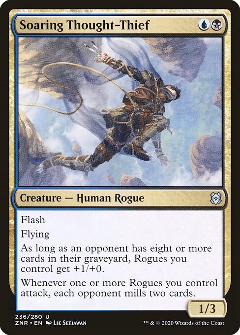SOARING THOUGHT-THIEF x4 mtg NM-M Zendikar Rising 4 Unc