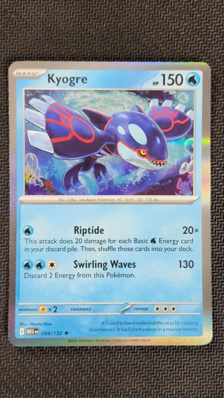 Kyogre 034/132 Holo Mega Evolution Pokemon LP