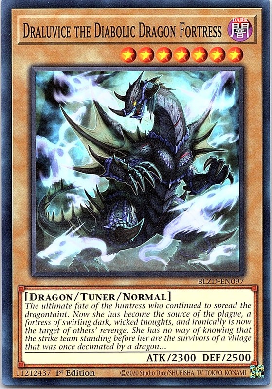 Draluvice the Diabolic Dragon Fortress 1st Edition Common Blazing Dominion BLZD-