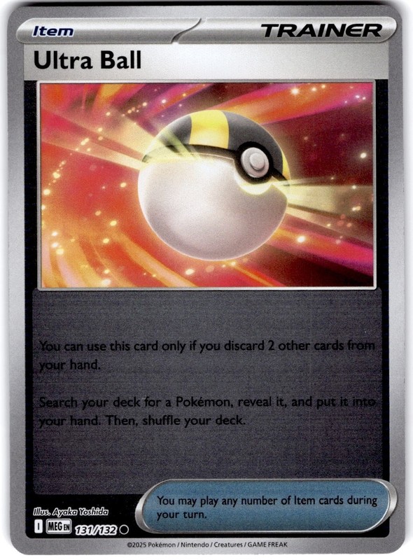 Pokemon Ultra Ball MEG 131/132 Reverse Holo Near Mint English