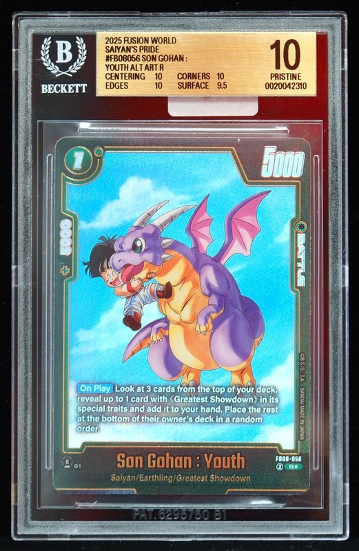 2025 Son Gohan Youth Alt Promos BGS 10 Dragon Ball Card