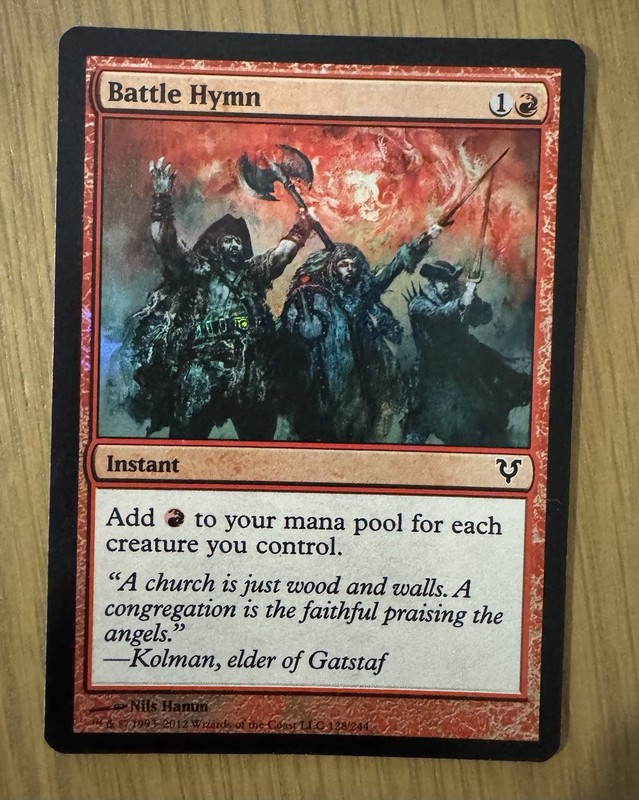 MTG Battle Hymn Avacyn Restored Foil NM
