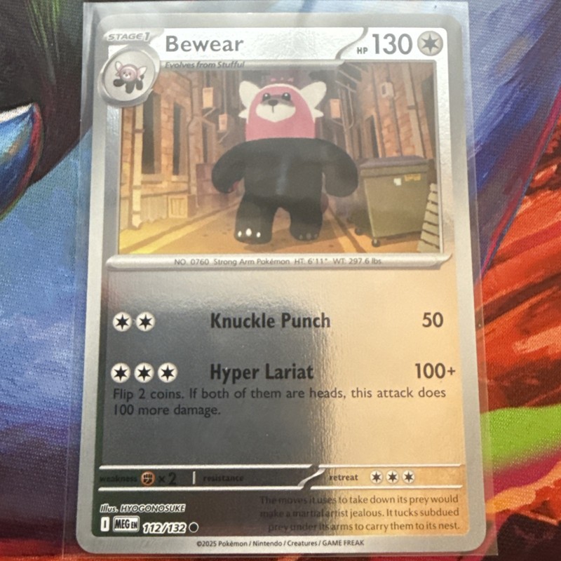 Bewear 112/132 Me01: Mega Evolution Reverse Holo gallery