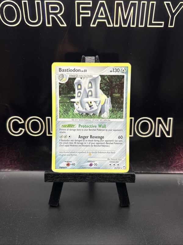 Pokemon Card Bastiodon LV.51 Mysterious Treasures 21/123 Holo LP