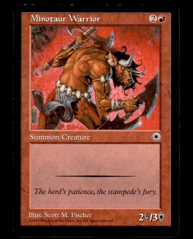 Minotaur Warrior Common Portal Magic: The Gathering Lightly Played