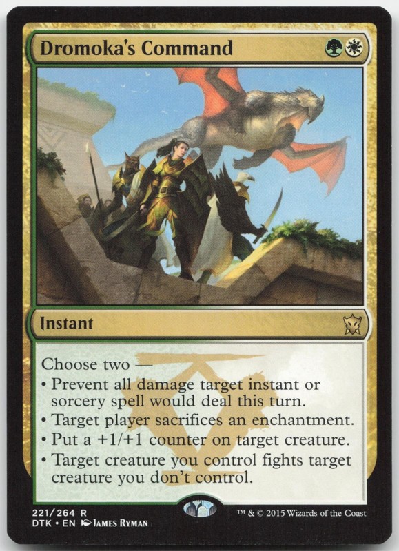 Dromoka’s Command – Dragons of Tarkir – Rare – Magic: The Gathering