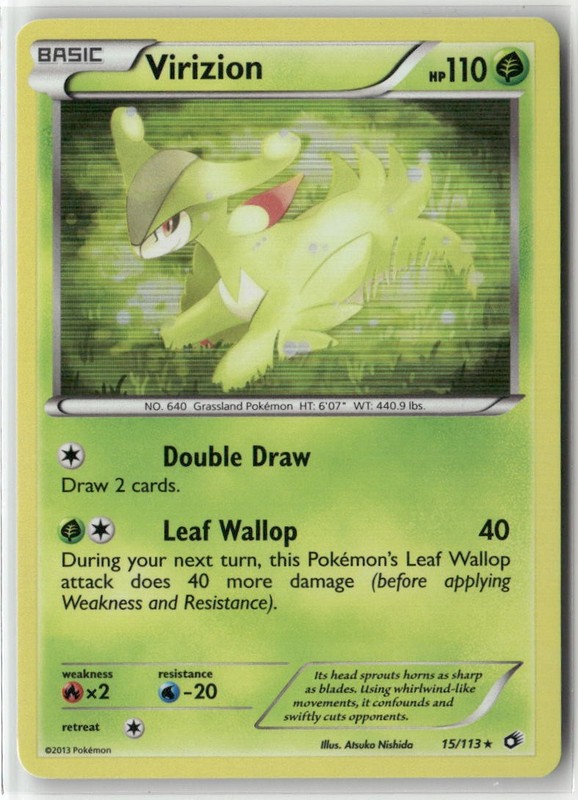 Virizion Holo Holo Rare Legendary Treasures 15/113 LP