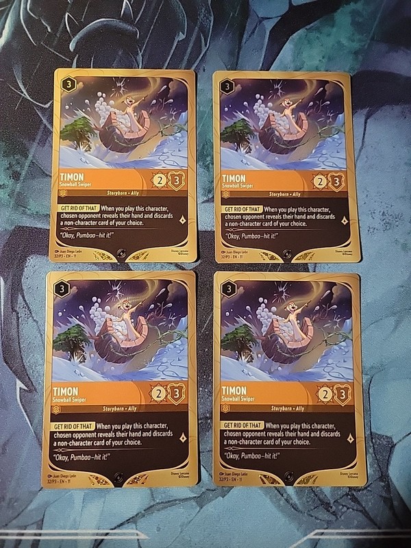 Timon – Snowball Swiper – Disney Lorcana Promo Cards (DLPC) – Gold Border (4)