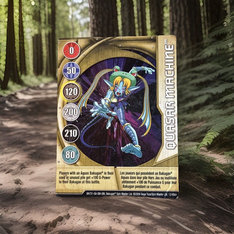 Bakugan New Vestroia Quasar Machine 🥇 Gold Gate Card 12/48ah Elfin